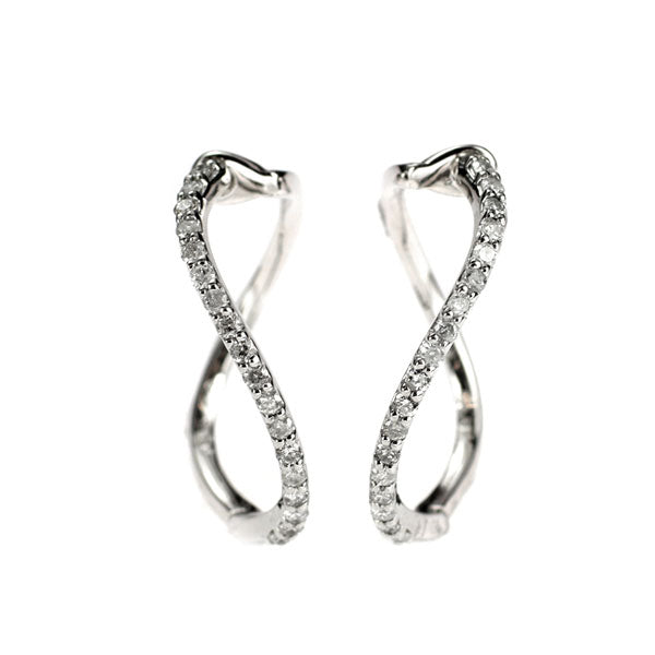 K10WG ダイヤモンド フープピアス 0.30ct