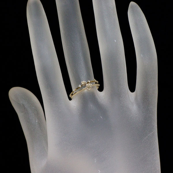 K10YG ダイヤモンド リング 0.02ct フラワー