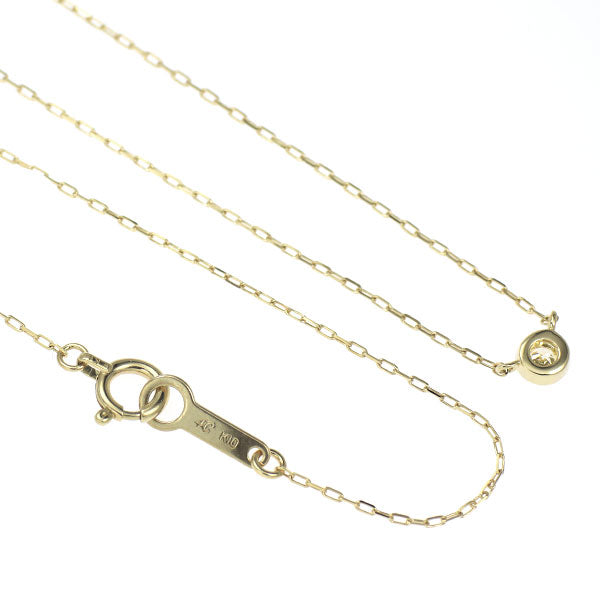 4℃ K10YG ダイヤモンド ペンダントネックレス