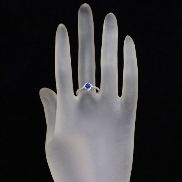 希少 Pt900 アウイナイト ダイヤモンド リング 0.24ct D0.17ct