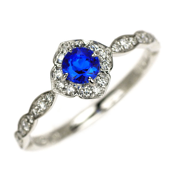 希少 Pt900 アウイナイト ダイヤモンド リング 0.24ct D0.17ct