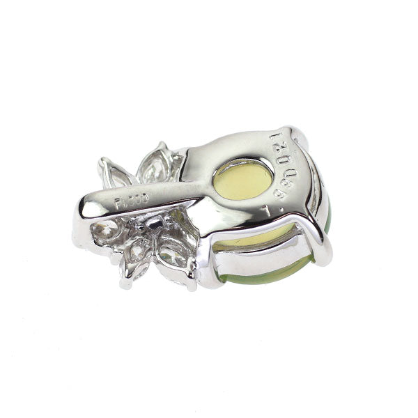 Pt900 クリソベリルキャッツアイ ダイヤモンド ペンダントトップ 1.99ct D0.21ct
