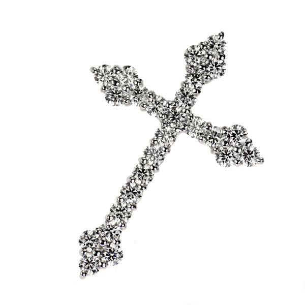 Pt900 ダイヤモンド ペンダントトップ 1.00ct クロス