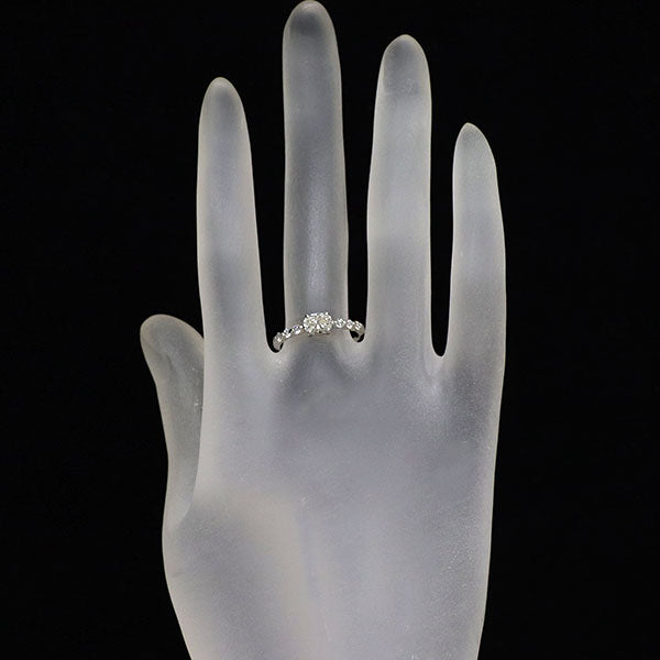 Pt900 ダイヤモンド リング 0.524ct D0.21ct