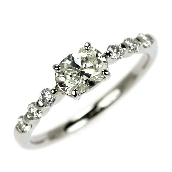 Pt900 ダイヤモンド リング 0.524ct D0.21ct