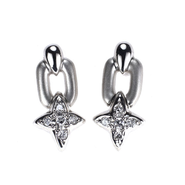 Pt850 ダイヤモンド ピアス 0.14ct