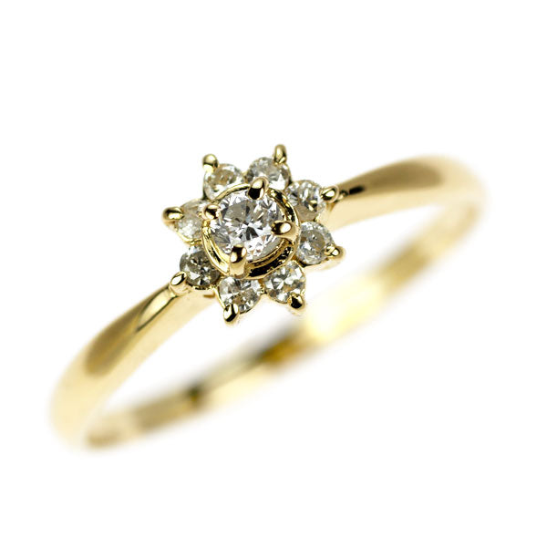 K18YG ダイヤモンド リング 0.16ct