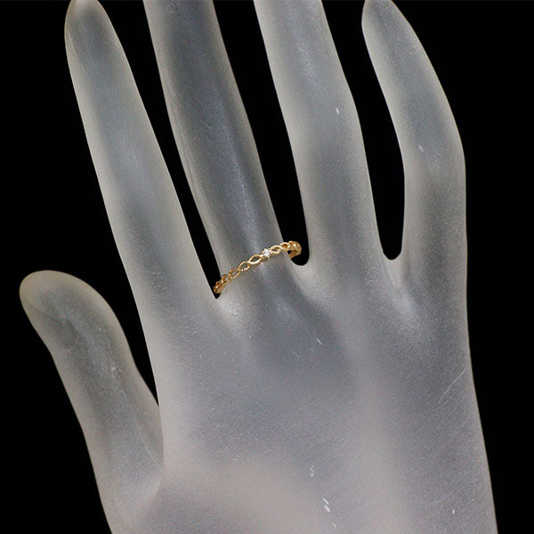 組曲 K10PG ダイヤモンド リング 0.01ct