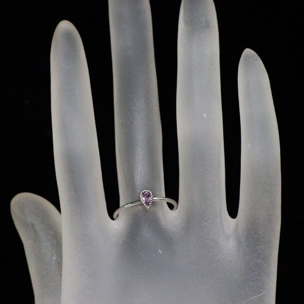 希少 Pt950 天然インテンスピンクパープルダイヤモンド リング 0.154ct FIPP I1