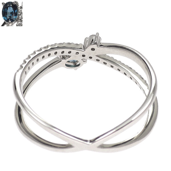 Pt900 カラーチェンジガーネット ダイヤモンド リング 0.28ct D0.20ct