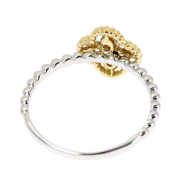 K18YG/WG ダイヤモンド リング 0.25ct フラワー