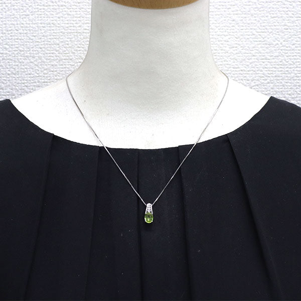 Pt900/ Pt850 スフェーン ダイヤモンド ペンダントネックレス 1.91ct D0.09ct