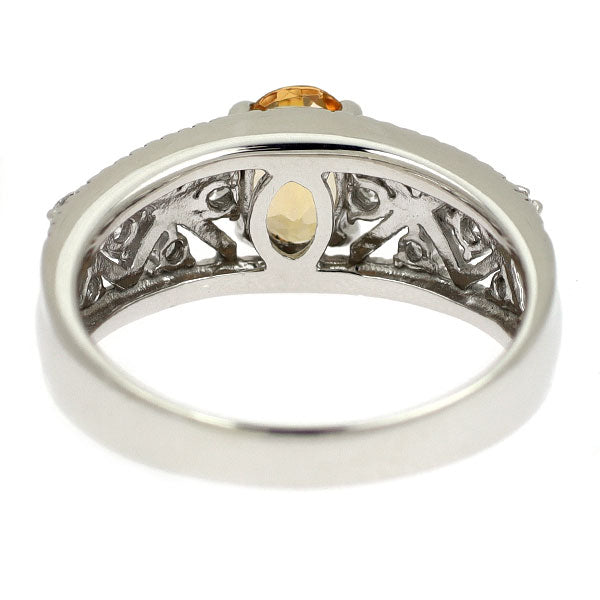 K18WG インペリアルトパーズ ダイヤモンド リング 0.98ct D0.22ct