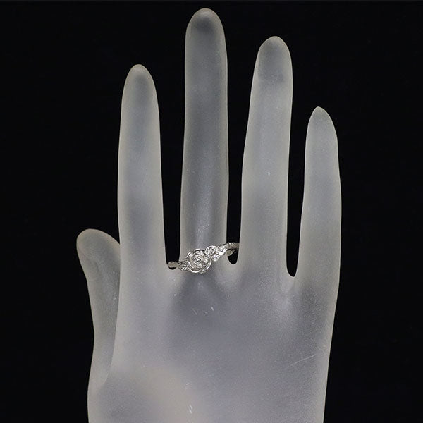 Pt950 ダイヤモンド リング 0.06ct フラワー