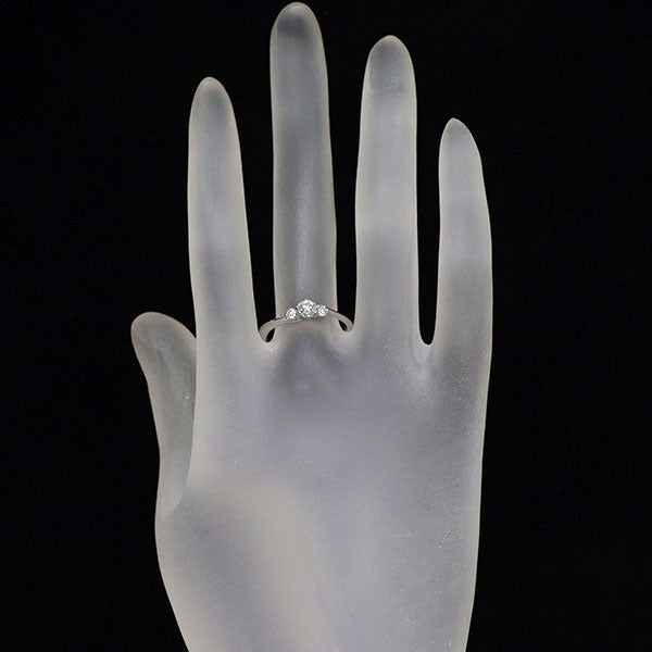 D&D144 Pt900 144面カットダイヤモンド リング 0.249ct E VS1 D0.11ct タイニーブートニア