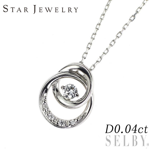 スタージュエリー Pt950 ダイヤモンド ペンダントネックレス 0.04ct