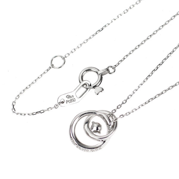 スタージュエリー Pt950 ダイヤモンド ペンダントネックレス 0.04ct