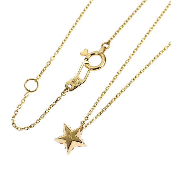 スタージュエリー K18YG ダイヤモンド ペンダントネックレス 0.15ct ツインスター