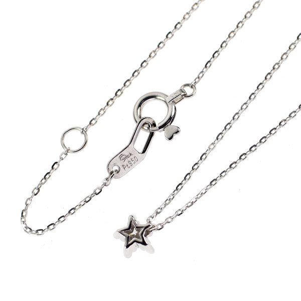 スタージュエリー Pt950 ダイヤモンド ペンダントネックレス 0.06ct スター