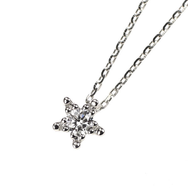 スタージュエリー Pt950 ダイヤモンド ペンダントネックレス 0.06ct スター