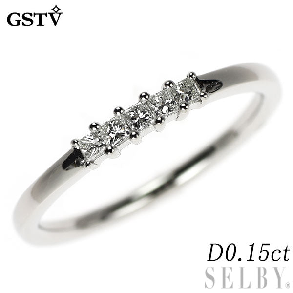 GSTV Pt950 プリンセスカット ダイヤモンド リング 0.15ct