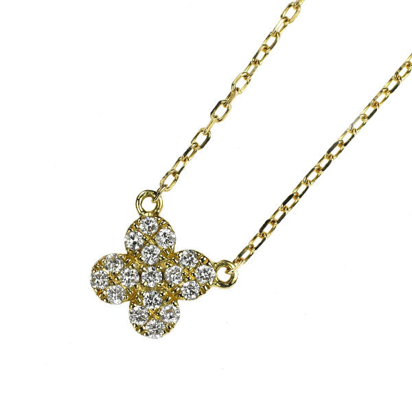 アーカー/ahkah K18YG ダイヤモンド ペンダントネックレス 0.07ct ヴィヴィアンクチュール ペタルパヴェ