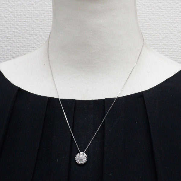 K18WG ダイヤモンド ペンダントネックレス 0.77ct