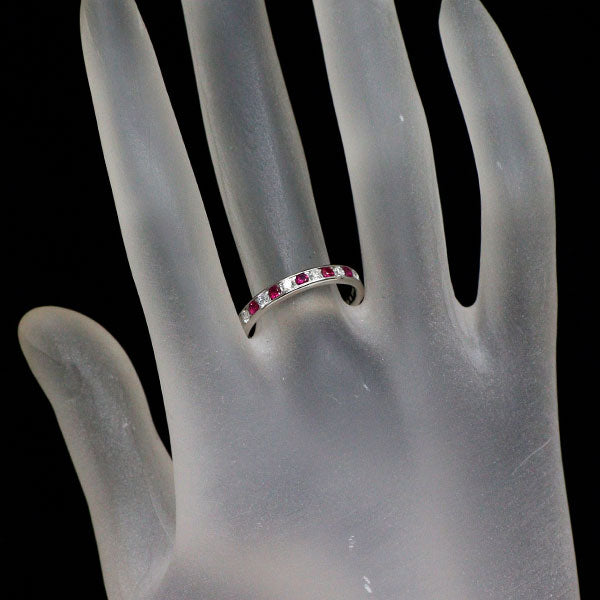 MORI’S (モリス) Pt950 ビルマ/ミャンマー産 非加熱ルビー ダイヤモンド リング 0.16ct D0.18ct