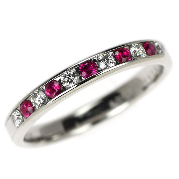 MORI’S (モリス) Pt950 ビルマ/ミャンマー産 非加熱ルビー ダイヤモンド リング 0.16ct D0.18ct