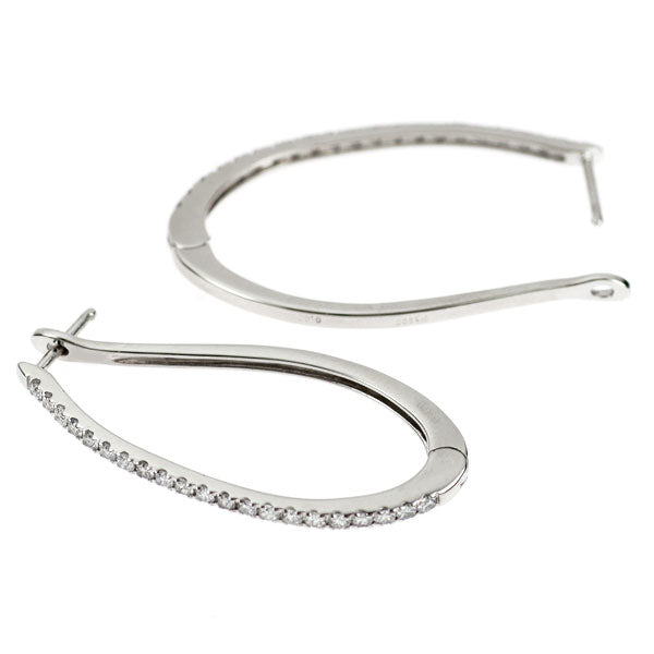 Pt900 ダイヤモンド フープ ピアス 0.80ct