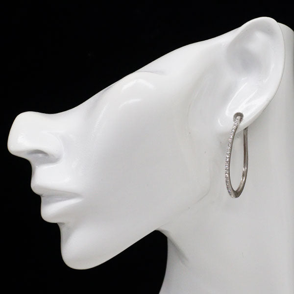 Pt900 ダイヤモンド フープ ピアス 0.80ct
