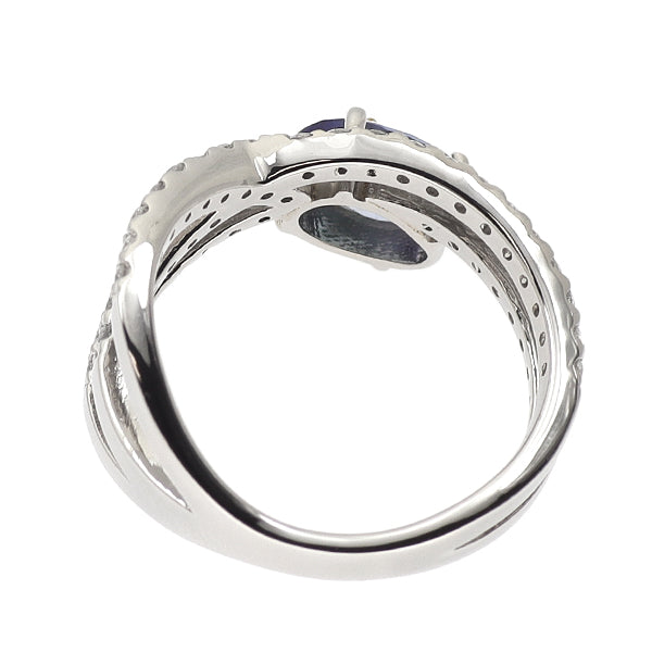 Pt900 バイカラータンザナイト ダイヤモンド リング 1.12ct D0.62ct