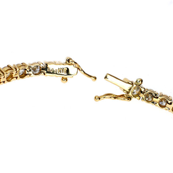 K18YG ダイヤモンド ブレスレット 5.00ct テニス