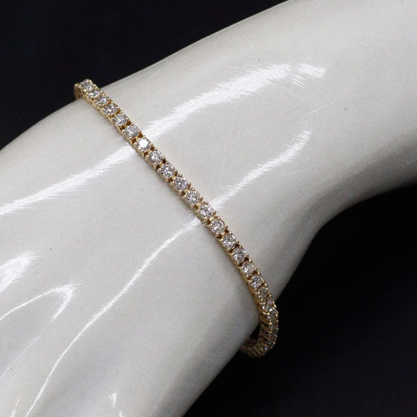 K18YG ダイヤモンド ブレスレット 5.00ct テニス