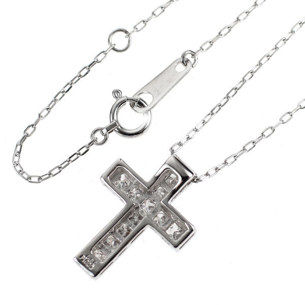 Pt900/ Pt850 ダイヤモンド ペンダントネックレス 0.50ct クロス