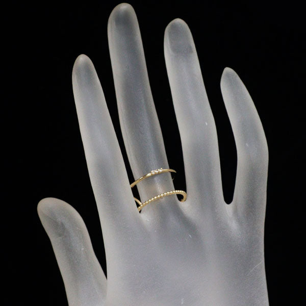 K18YG ダイヤモンド リング 0.03ct フォーク