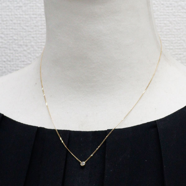 Jouete K18YG ダイヤモンド ペンダントネックレス 0.10ct