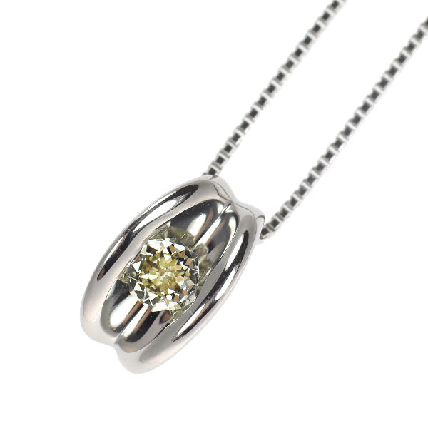 Pt900/ Pt850 オクタゴナル多面カット ダイヤモンド ペンダントネックレス 0.292ct