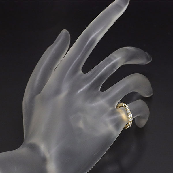 K18YG ダイヤモンド リング 0.90ct ピンキー フルエタニティ