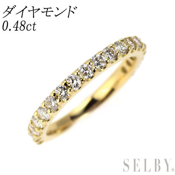 K18YG ダイヤモンド リング 0.48ct ピンキー セミエタニティ