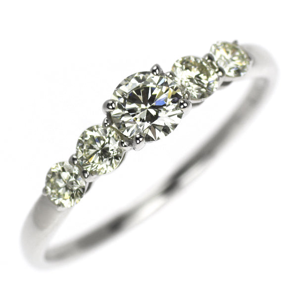 Pt950 ダイヤモンド リング 0.85ct 一文字