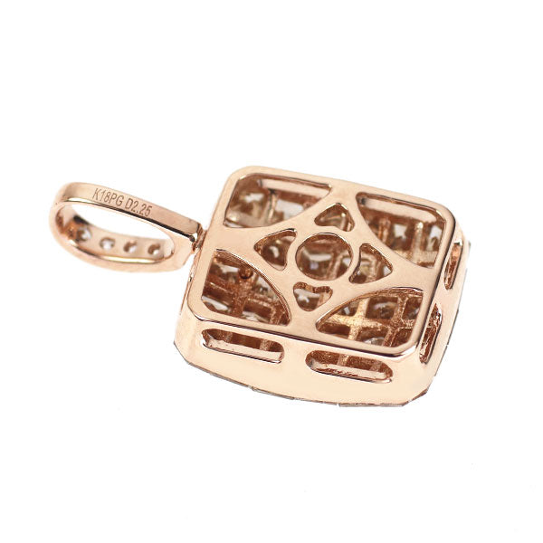 K18PG ダイヤモンド ペンダントトップ 2.25ct ミステリーセッティング