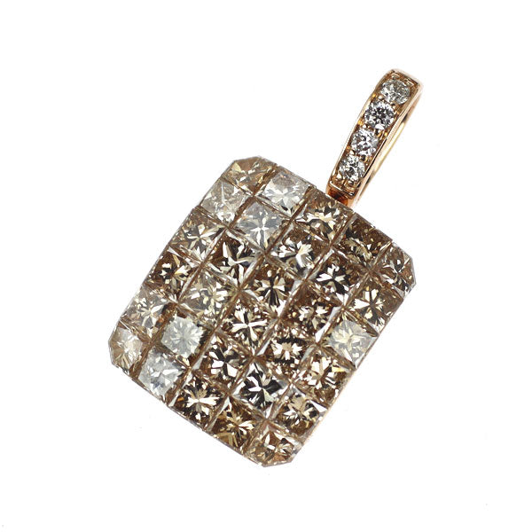 K18PG ダイヤモンド ペンダントトップ 2.25ct ミステリーセッティング