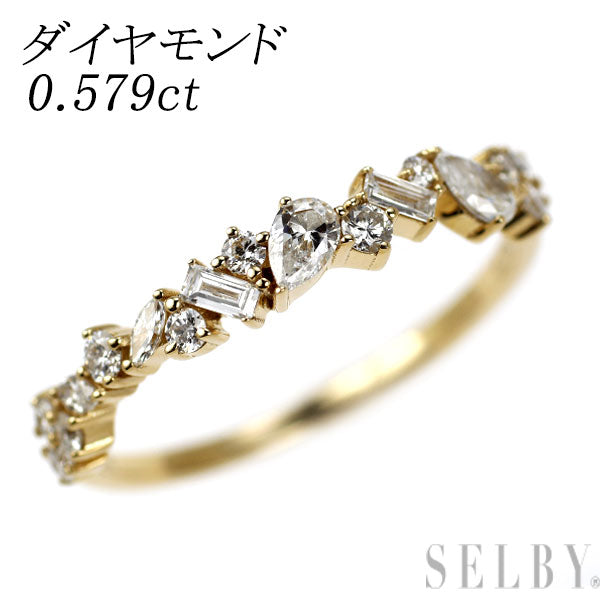 K18YG ダイヤモンド リング 0.579ct