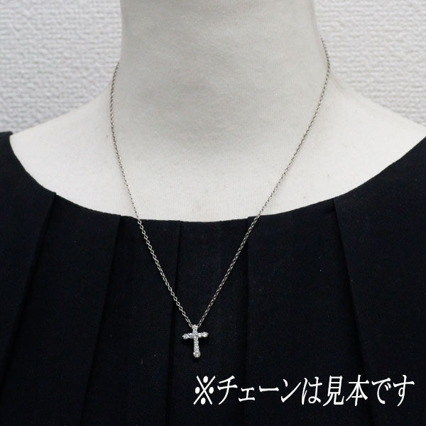 K18WG ダイヤモンド ペンダントトップ 0.51ct クロス