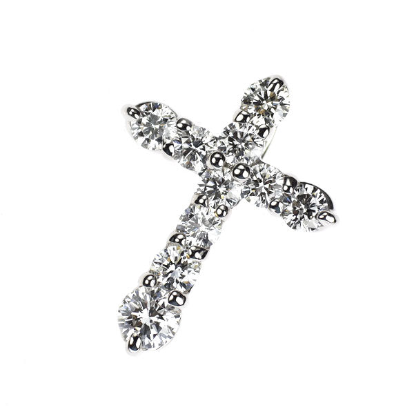 K18WG ダイヤモンド ペンダントトップ 0.51ct クロス