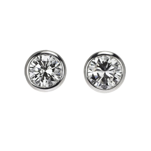 新品 Pt950/ Pt900 ダイヤモンド ピアス 1.094ct F/G SI1/SI2 VG/G【エスコレ】