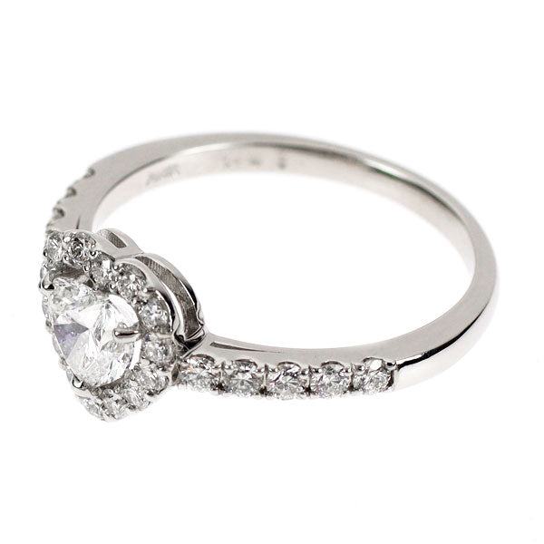 新品 Pt950 ハートシェイプ ダイヤモンド リング 0.51ct D IF D0.43ct【エスコレ】