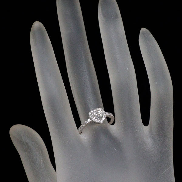 新品 Pt950 ハートシェイプ ダイヤモンド リング 0.51ct D IF D0.43ct【エスコレ】