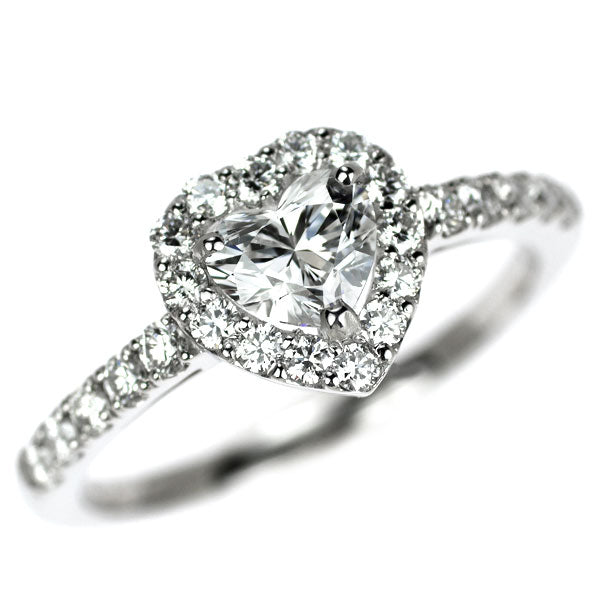 新品 Pt950 ハートシェイプ ダイヤモンド リング 0.51ct D IF D0.43ct【エスコレ】